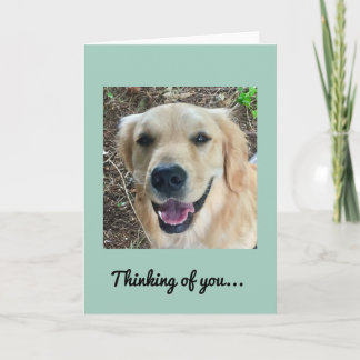Denken Sie an Sie - Golden Retriever Card Karte