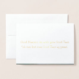 "Denken Sie an Sie" Grußkarte Folienkarte