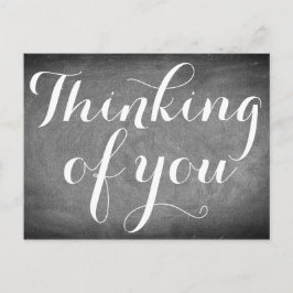 Denken Sie an Sie Handwriting Typografie Schwarz-w Postkarte