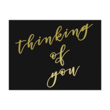 Denken Sie an Sie | Imitate Gold Script Postcard