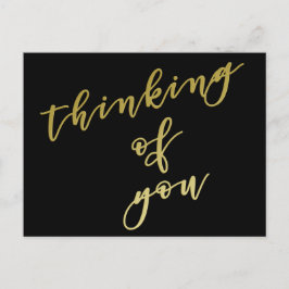 Denken Sie an Sie | Imitate Gold Script Postcard Postkarte