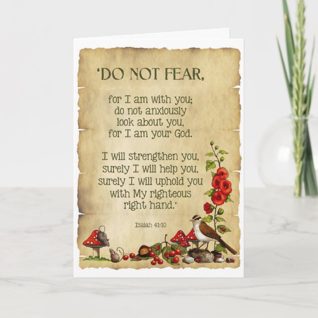 Denken Sie an Sie: Isaiah 41:10, Original Nature A Karte (Vorderseite)