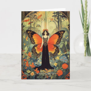 Denken Sie an Sie - Jugendstil Karte