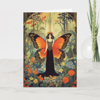 Denken Sie an Sie - Jugendstil Karte
