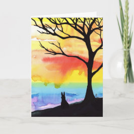 Denken Sie an Sie Miss Sie Rabbit Card von Bihrle Karte