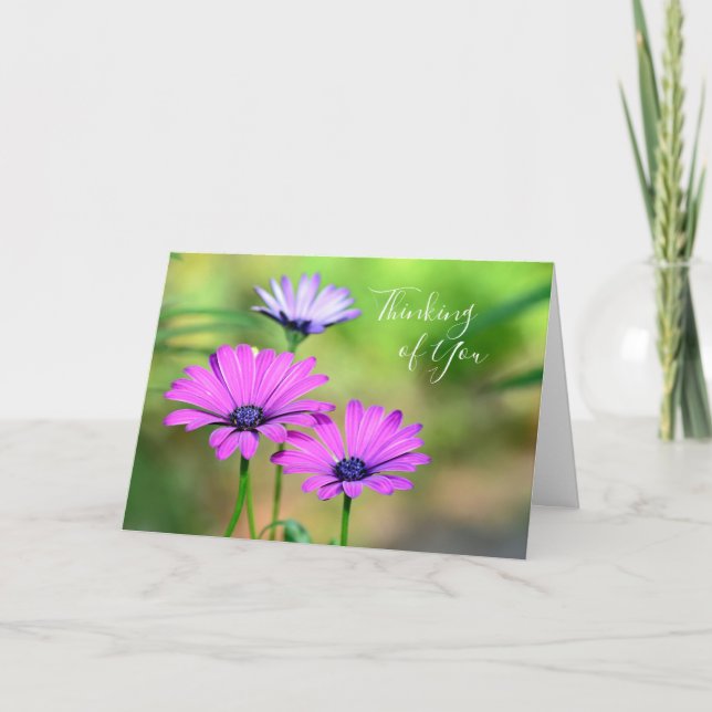 Denken Sie an Sie mit Blume Karte (Vorderseite)