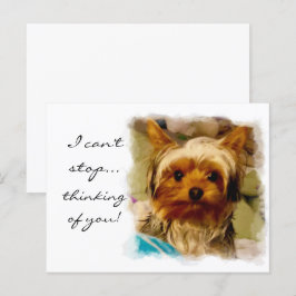 Denken Sie an Sie mit Liebe Yorkie Postkarte
