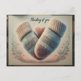 "Denken Sie an Sie mit warmen Wünschen und Sorgfal Postkarte