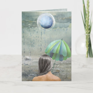 Denken Sie an Sie - Moderne Fantasie Kunst Geburts Karte