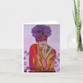 Denken Sie an Sie Notecard. Bleib drinnen. Karte