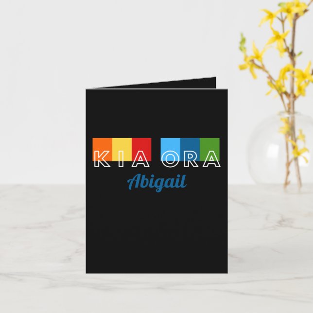 Denken Sie an Sie, NZ Māori Sprache Grußkarte Karte (Gelbe Blume)