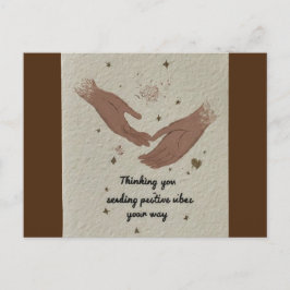 "Denken Sie an Sie - Positive Vibes Your Way" Postkarte
