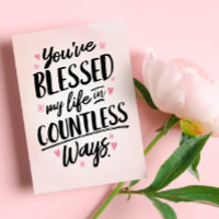 Denken Sie an Sie - Sie haben mein Leben gesegnet