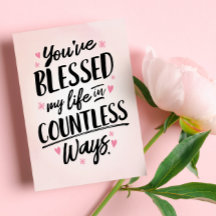 Denken Sie an Sie - Sie haben mein Leben gesegnet