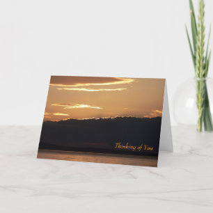 "Denken Sie an Sie" Sunset Card Karte