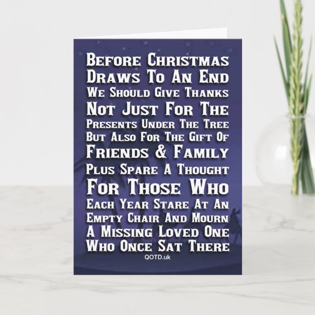 Denken Sie an Sie und Ihre zu Weihnachten Karte (Vorderseite)