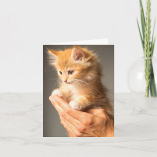 Denken Sie an Sie warme schwindelige Katzenkatze L Karte