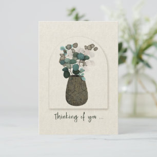 Denken Sie an Silver Dollar Eukalyptus in Vase