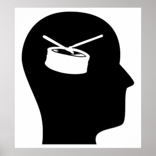 Denken Sie an Snare Drum Poster