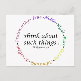 Denken Sie an solche Dinge... Philippinen 4:8 Postkarte