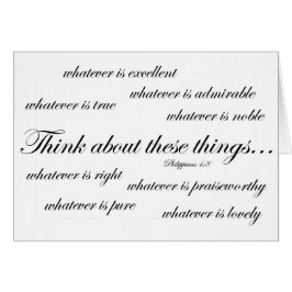 Denken Sie an solche Sachen. Philippians-4:8