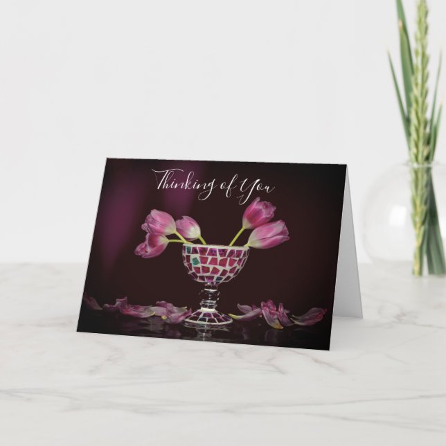 Denken Sie an Tulpen Karte (Vorderseite)