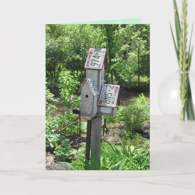 Denken Sie an Vintage Geburtshäuser Karte (Vorderseite)