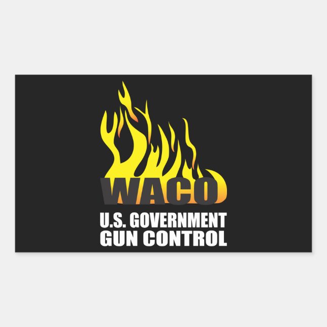 Denken Sie an Waco Rechteckiger Aufkleber (Vorderseite)