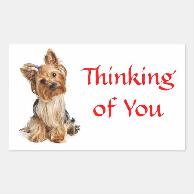 Denken Sie an Yorkshire Terrier Dog Stickers (Vorderseite)