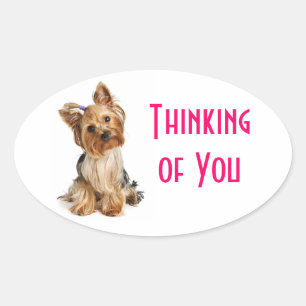 Denken Sie an Yorkshire Terrier Dog Stickers