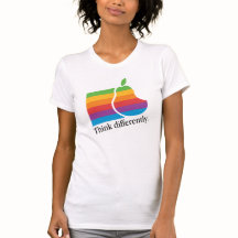 Denken Sie anders als - Retro Apple-Parodie-Shirt