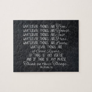 Denken Sie auf diese Sache-christlichem Puzzle