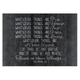 Denken Sie auf diese Sache-christlichem Schneidebrett