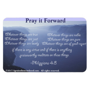 Denken Sie auf diese Sachen Bibel-Zitat Magnet