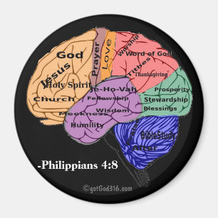 Denken Sie auf gotGod316.com-Schrift dieser Sachen Magnet