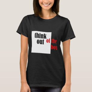 Denken Sie aus der Schachtel lustiges Design T-Shirt