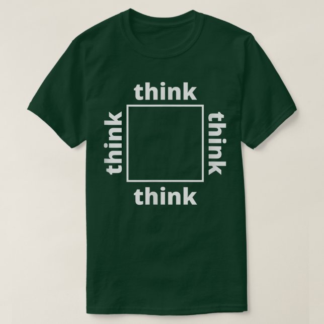 Denken Sie außerhalb der Box Funny Teacher Motivat T-Shirt (Design vorne)