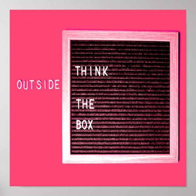 Denken Sie außerhalb der Box, kreativ Poster (Vorne)
