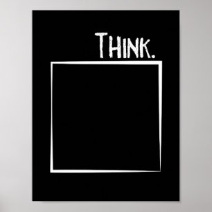 Denken Sie außerhalb der Box Literale Typografie Poster