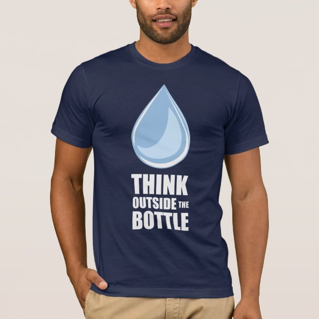 Denken Sie außerhalb der Flasche - die Marine-T - T-Shirt (Vorderseite)