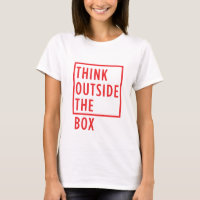 Denken Sie außerhalb der Kasten-T - Shirt-Frauen