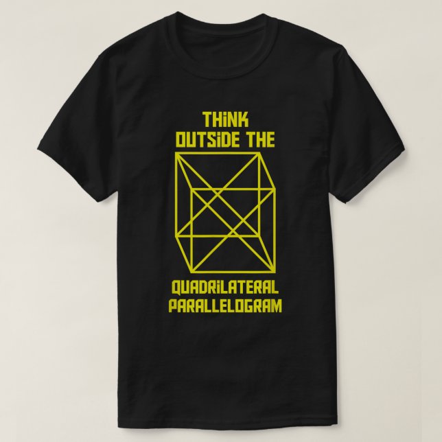 Denken Sie außerhalb der Quadrilateralen Parallelo T-Shirt (Design vorne)