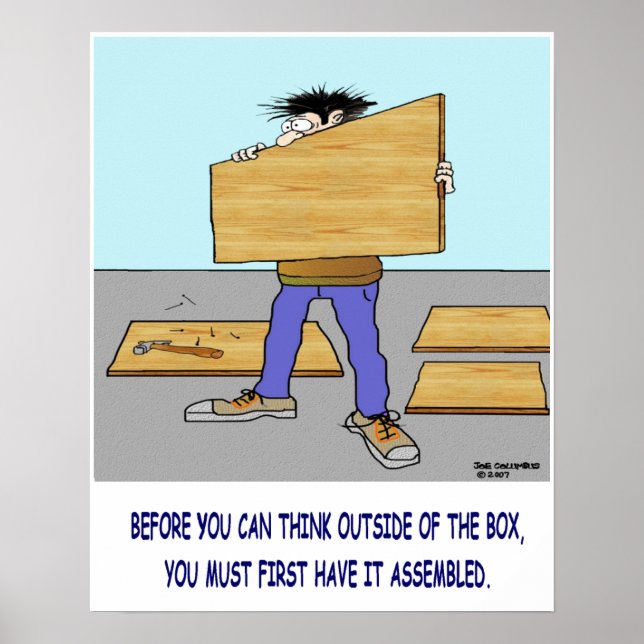 DENKEN SIE AUSSERHALB DES BOX-Posters Poster (Vorne)