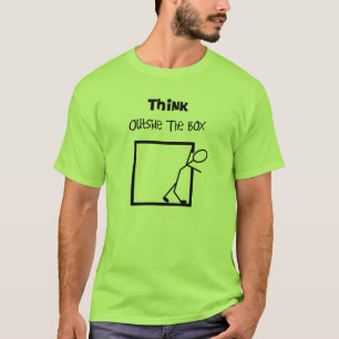 "Denken Sie außerhalb des Kastens" T - Shirts