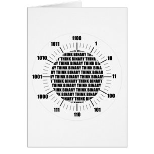 Denken Sie binäre Uhr (Geek-Spaß)