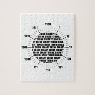 Denken Sie binäre Uhr (Geek-Spaß) Puzzle