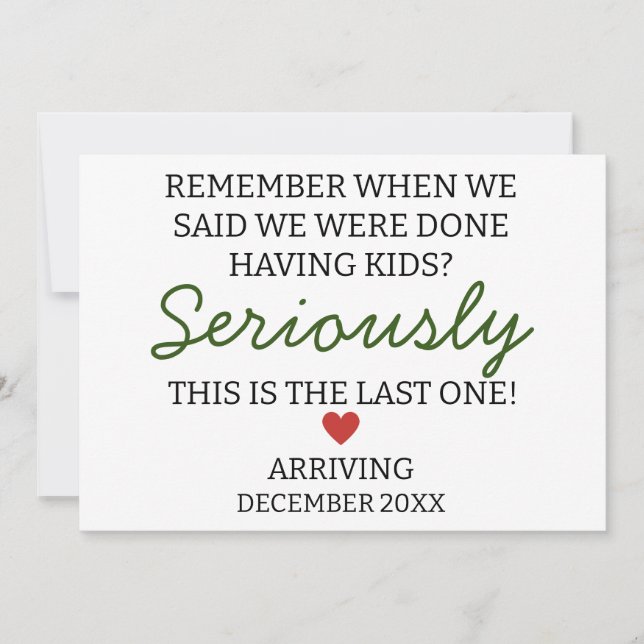 Denken Sie daran, als wir sagten, wir haben eine S Ankündigung (Vorderseite)