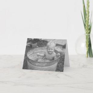 Denken Sie daran, Baby mit der Waschwaschbecken-Gr Karte