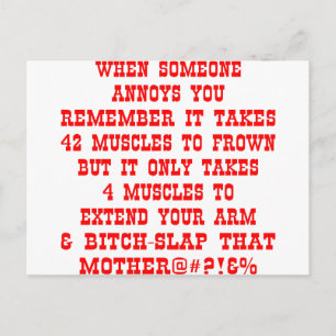 Denken Sie daran, dass es nur vier Muskeln braucht Postkarte