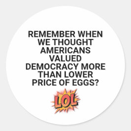 Denken Sie daran, dass wir über einen niedrigeren Runder Aufkleber